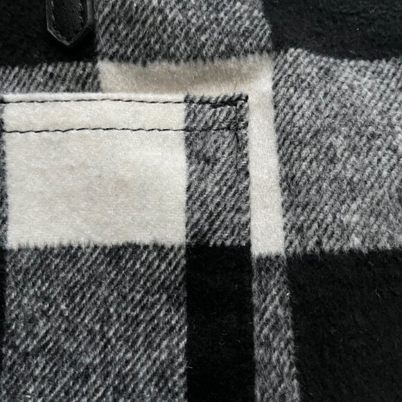 Sonoma Checkered Winter Tote Bag Black and White - Picture 4 of 9